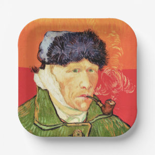 Van Gogh - Selbstporträt mit verbundener Ohren und Pappteller