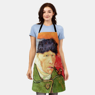 Van Gogh - Selbstporträt mit verbundener Ohren und Schürze