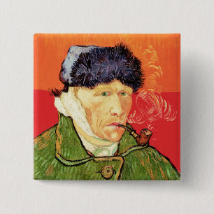 Van Gogh - Selbstporträt mit verbundenerem Ohr und Button