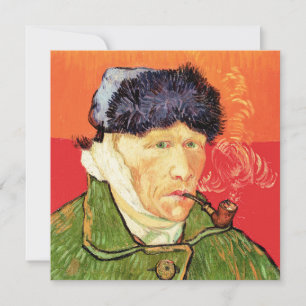 Van Gogh - Selbstporträt mit verbundenerem Ohr und Einladung