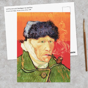 Van Gogh - Selbstporträt mit verbundenerem Ohr und Postkarte