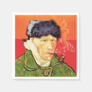 Van Gogh - Selbstporträt mit verbundenerem Ohr und Serviette