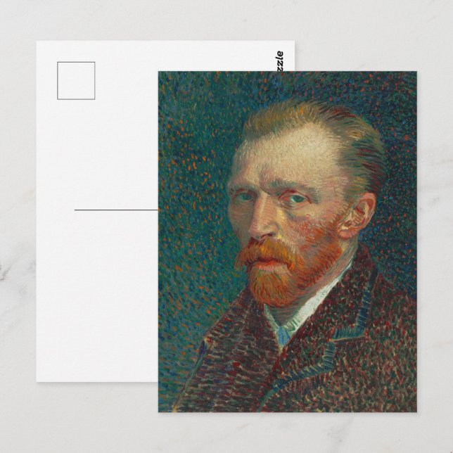 Van Gogh Self Portrait 1887 Postkarte (Vorne/Hinten)