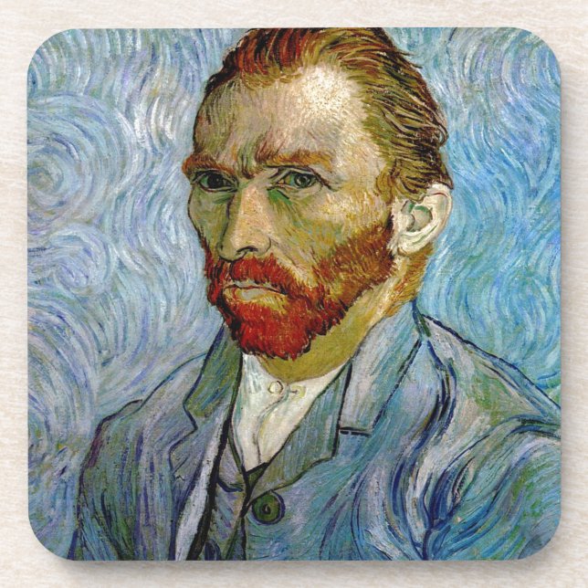 Van Gogh Self Portrait Getränkeuntersetzer (Vorderseite)