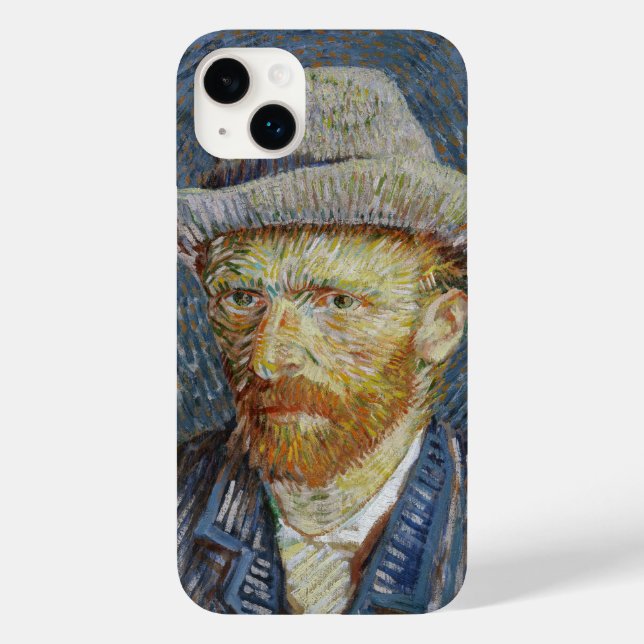 Van Gogh Self Portrait Gray Felt Hat Malerei Art Case-Mate iPhone Hülle (Rückseite)