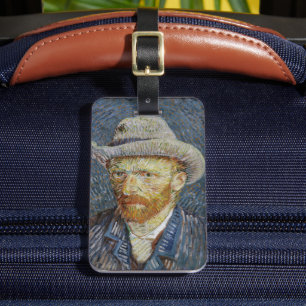 Van Gogh Self Portrait Gray Felt Hat Malerei Art Gepäckanhänger