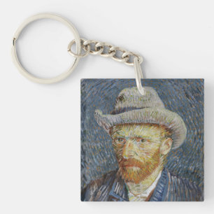 Van Gogh Self Portrait Gray Felt Hat Malerei Art Schlüsselanhänger