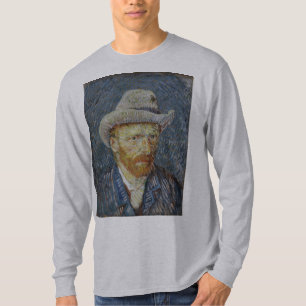Van Gogh Self Portrait Gray Felt Hat Malerei Art T-Shirt