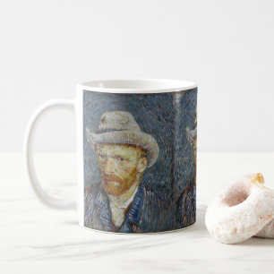 Van Gogh Self Portrait Gray Felt Hat Malerei Art Tasse