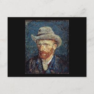 Van Gogh Self-Portrait mit grauem Filzhut Postkarte