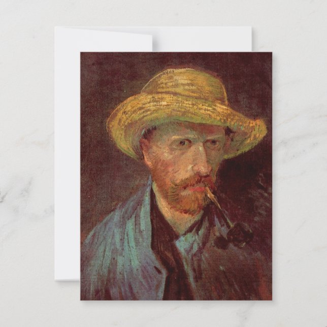 Van Gogh Self Portrait mit Strohhut und Rohr (Vorderseite)
