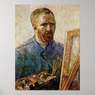 Van Gogh Self Portrait vor Easel Poster