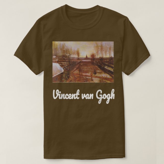 Van Gogh Shirt The Parsonage Garden at Nuenen in t (Design vorne)