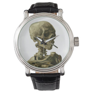 Van Gogh, Skelett mit brennender Zigarette Armbanduhr
