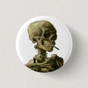 Van Gogh, Skelett mit brennender Zigarette Button
