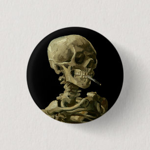 Van Gogh, Skelett mit brennender Zigarette Button