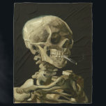 van gogh Skull Fleecedecke<br><div class="desc">"van gogh Skull", "skeleton rauchende Zigarette", calavera, "van gogh", "van gough", "Day of the Dead", "dia de los muertos", goth, gothic, "skeleton burn zigarette"</div>