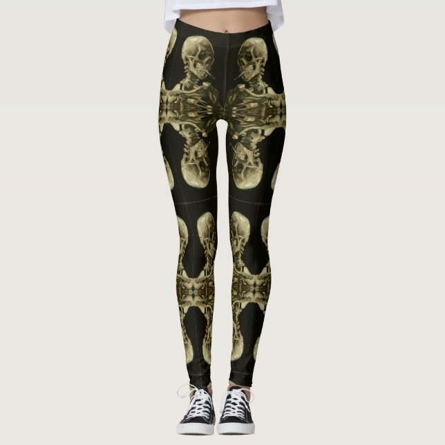 van gogh Skull Leggings (Vorderseite)
