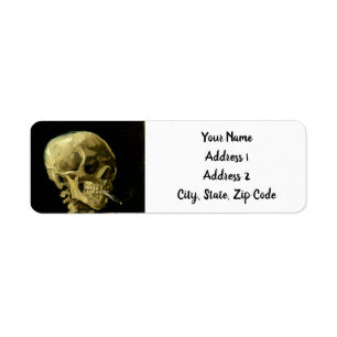 Van Gogh Smoking Skeleton