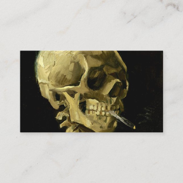 Van Gogh Smoking Skeleton Begleitkarte (Vorderseite)