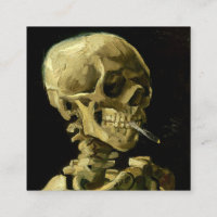 Van Gogh Smoking Skeleton