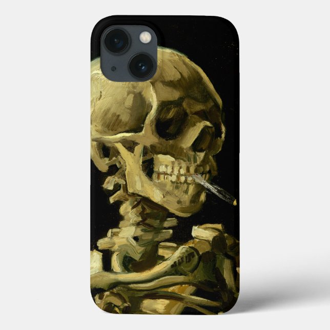 Van Gogh Smoking Skeleton Case-Mate iPhone Hülle (Rückseite)