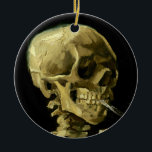 Van Gogh Smoking Skeleton Keramik Ornament<br><div class="desc">Ornament mit Vincent van Goghs Ölgemälde Skull eines Skeletts mit Brennender Zigarette (1885-86). Ein großartiges Geschenk für die Fans von Post-Impressionismus und holländischer Kunst!</div>