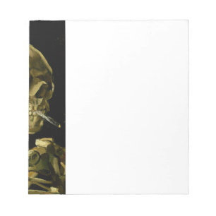 Van Gogh Smoking Skeleton Notizblock
