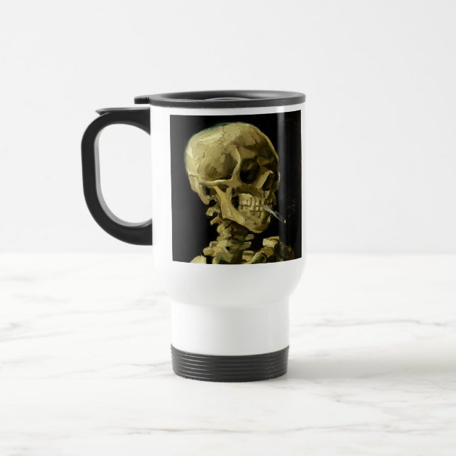 Van Gogh Smoking Skeleton Reisebecher (Links)
