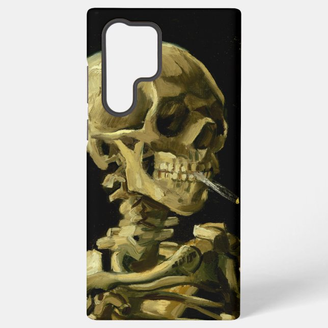 Van Gogh Smoking Skeleton Samsung Galaxy Hülle (Rückseite)