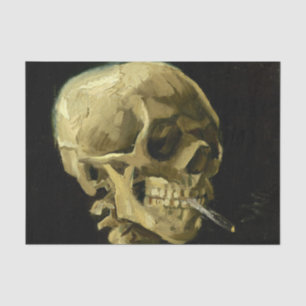 Van Gogh Smoking Skeleton Seidenpapier