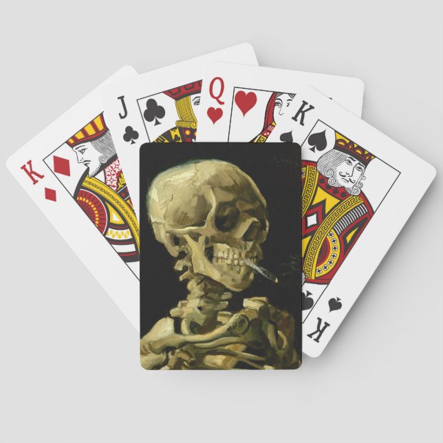 Van Gogh Smoking Skeleton Spielkarten (Rückseite)