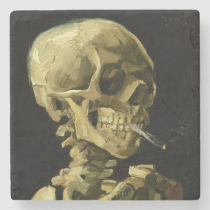 Van Gogh Smoking Skeleton Steinuntersetzer