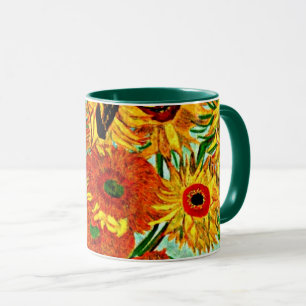 Van Gogh - Sonnenblumen 12 Zwei-Tonen-Kaffee-Tasse Tasse