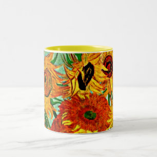 Van Gogh - Sonnenblumen 12 Zweifarbige Tasse