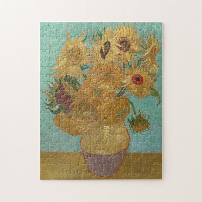 Van Gogh - Sonnenblumen, 3. Version, Wiederholung Puzzle (Vertikal)