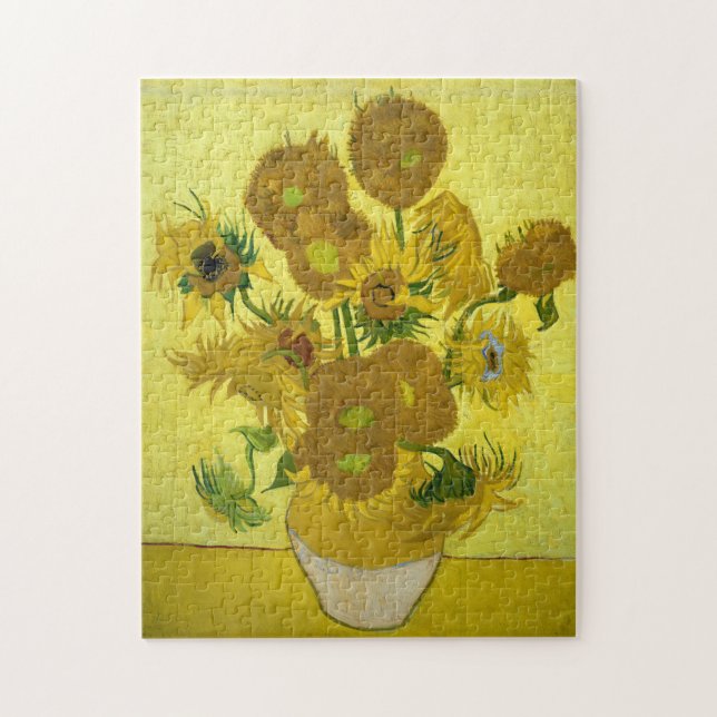 Van Gogh - Sonnenblumen, 4. Version, Wiederholung Puzzle (Vertikal)