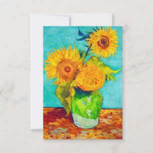 Van Gogh Sonnenblumen  Einladung