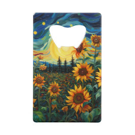 Van Gogh Sonnenblumen Gemälde Geldbeutel Flaschenöffner