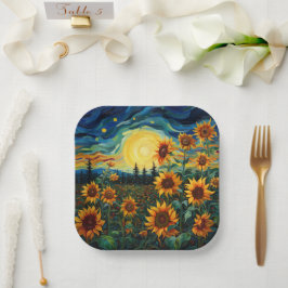 Van Gogh Sonnenblumen Gemälde Pappteller