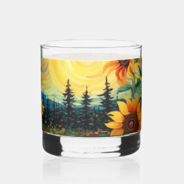 Van Gogh Sonnenblumen Gemälde Whiskyglas
