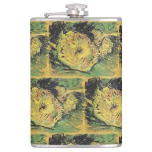 Van Gogh Sonnenblumen - Helle gelbe Blumenkunst Flachmann