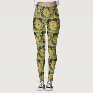 Van Gogh Sonnenblumen - Helle gelbe Blumenkunst Leggings