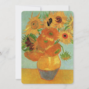 Van Gogh Sonnenblumen Kunstvolle Hochzeitseinladun Einladung