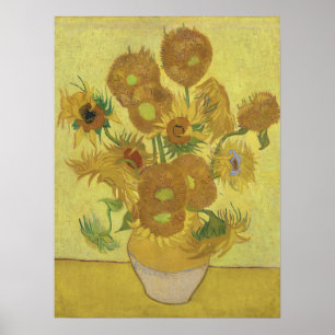 Van Gogh Sonnenblumen - Lebendiges Gelb auf Gelb Poster