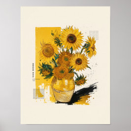 Van Gogh Sonnenblumen Modern Poster