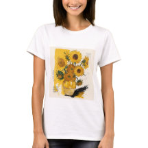 Van Gogh Sonnenblumen Moderne Remix T-Shirt