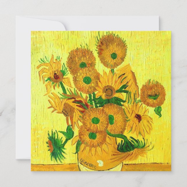 Van Gogh Sonnenblumen Save The Date (Vorderseite)