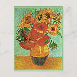 Van Gogh - Sonnenblumen, Stillleben Vase mit 12 Po Postkarte