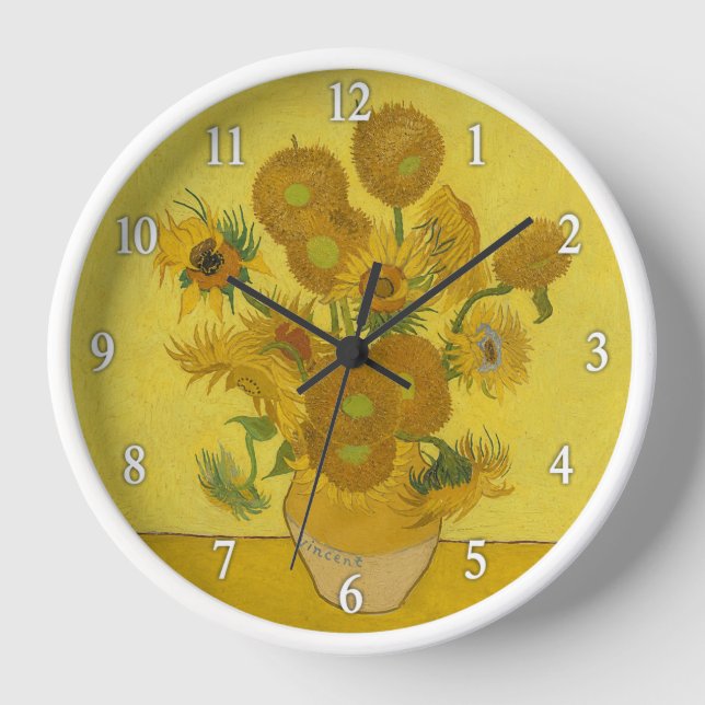 Van Gogh Sonnenblumen Uhr (Vorderseite)